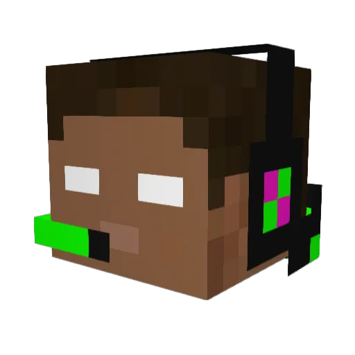 rapsusaurus Minecraft avatar head, 3D render