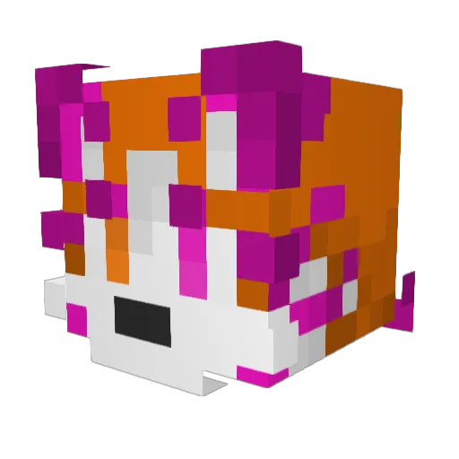 raptastics_ Minecraft avatar head, 3D render