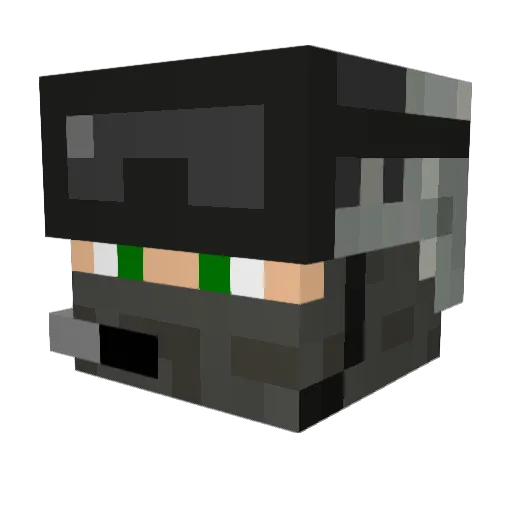 raptorthomas Minecraft avatar head, 3D render