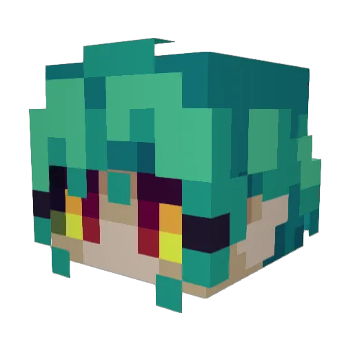 rapty_blocks Minecraft avatar head, 3D render
