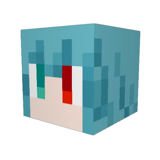 rapurapu Minecraft avatar head, 3D render