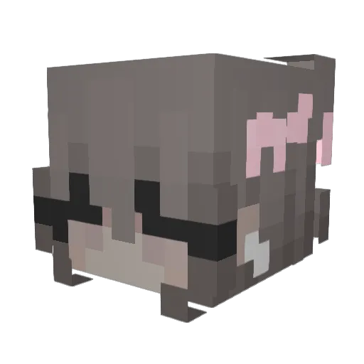 rapzyberi Minecraft avatar head, 3D render