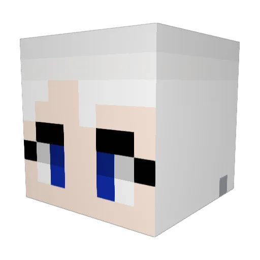 rara290 Minecraft avatar head, 3D render