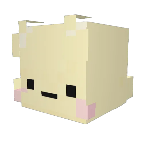 rarada Minecraft avatar head, 3D render