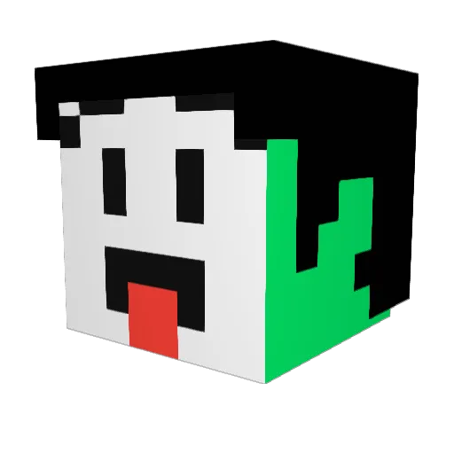 rarallarg Minecraft avatar head, 3D render