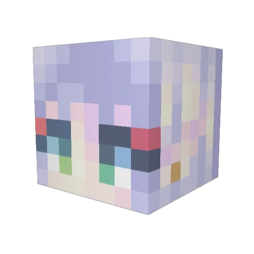 rarariri Minecraft avatar head, 3D render