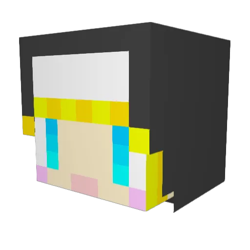 rararis Minecraft avatar head, 3D render