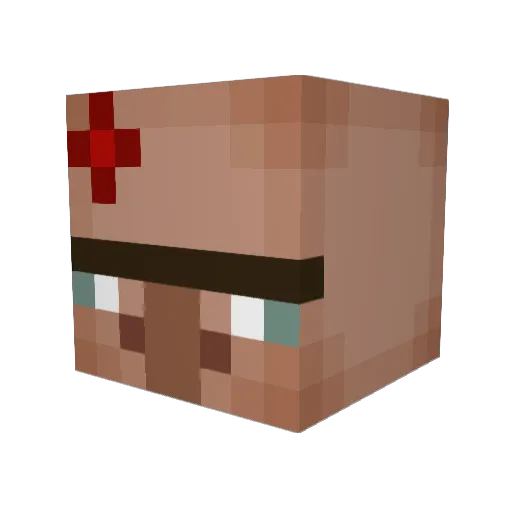 rarea Minecraft avatar head, 3D render