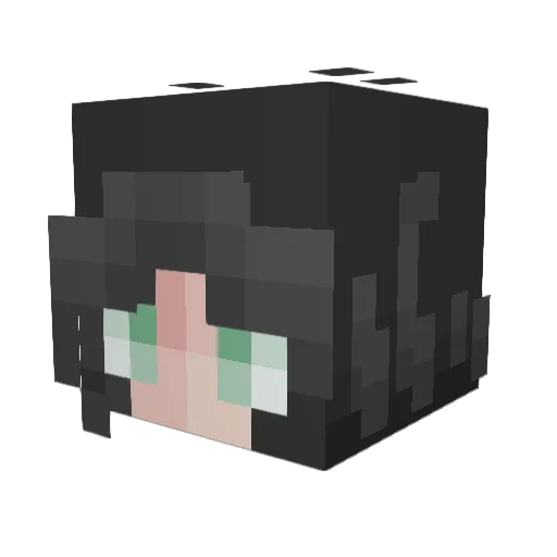 rarebutt Minecraft avatar head, 3D render