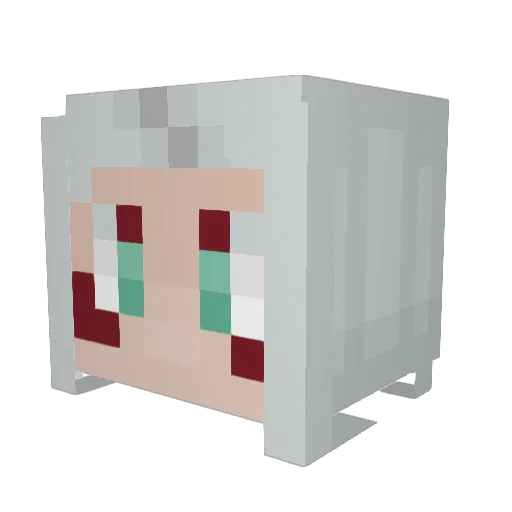 rarehexagon Minecraft avatar head, 3D render