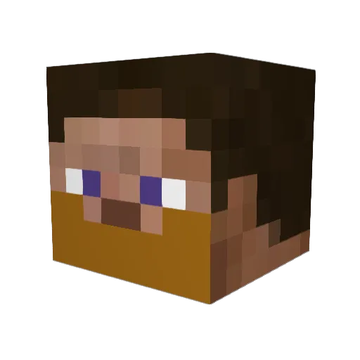 rareschis Minecraft avatar head, 3D render