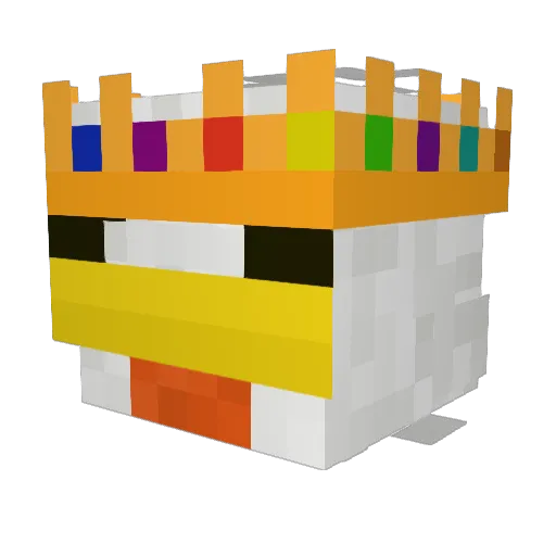 raricu Minecraft avatar head, 3D render