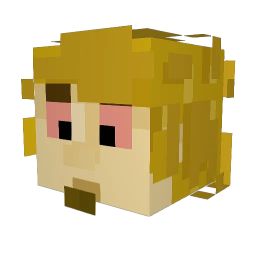 rarihz Minecraft avatar head, 3D render