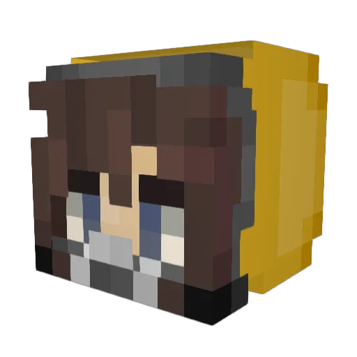 rarika Minecraft avatar head, 3D render
