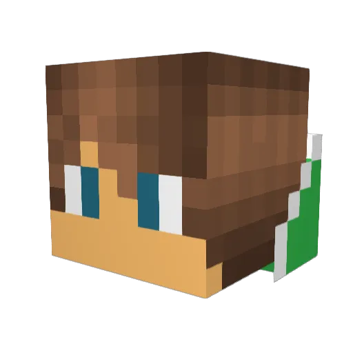 raring52 Minecraft avatar head, 3D render