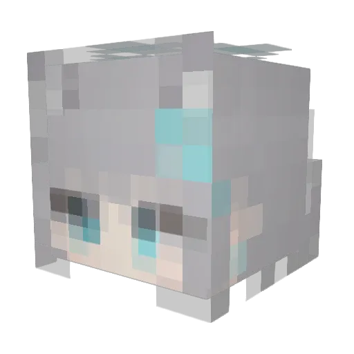 rario_na Minecraft avatar head, 3D render