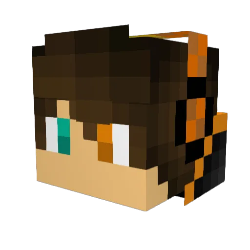 rarribas Minecraft avatar head, 3D render