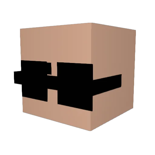 raru_l Minecraft avatar head, 3D render