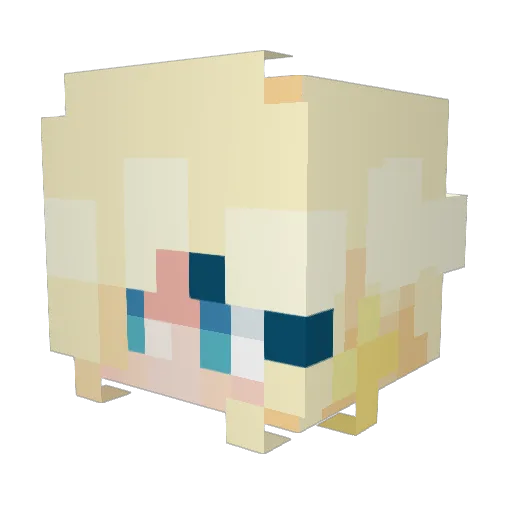 rasbperri Minecraft avatar head, 3D render