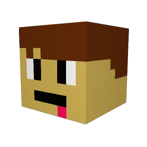 rascalator Minecraft avatar head, 3D render