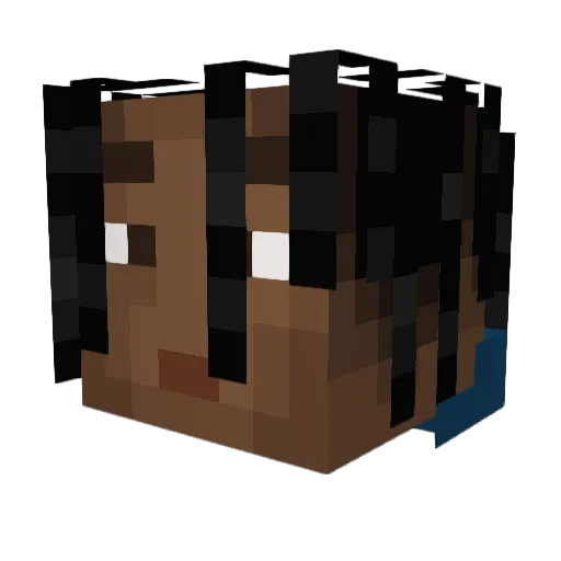 raschey Minecraft avatar head, 3D render