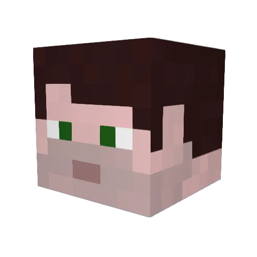 raschkor Minecraft avatar head, 3D render