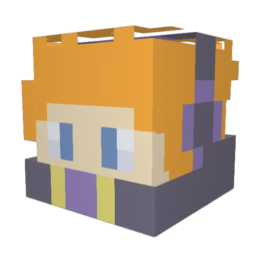 rasgid Minecraft avatar head, 3D render