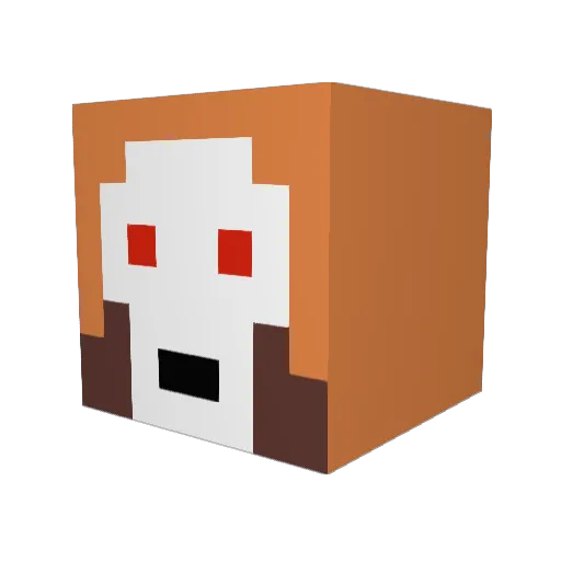 raskalu Minecraft avatar head, 3D render
