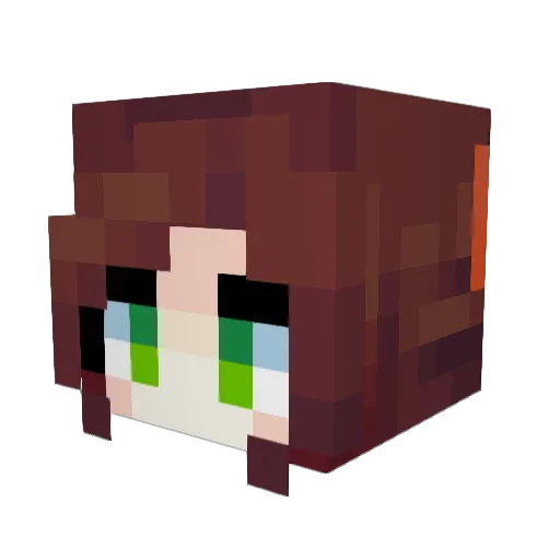 raskelly Minecraft avatar head, 3D render