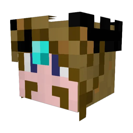rasm894n Minecraft avatar head, 3D render