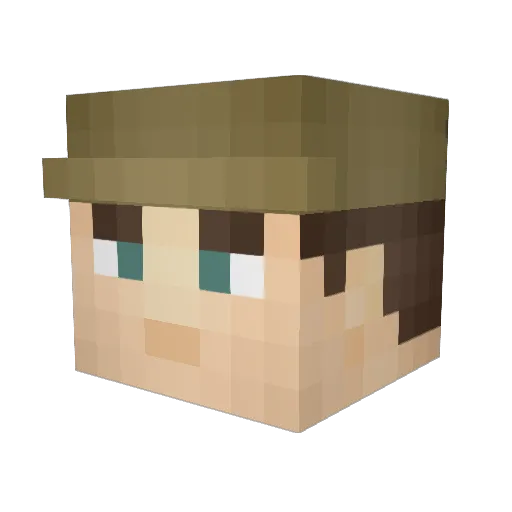 rasmusdk13 Minecraft avatar head, 3D render
