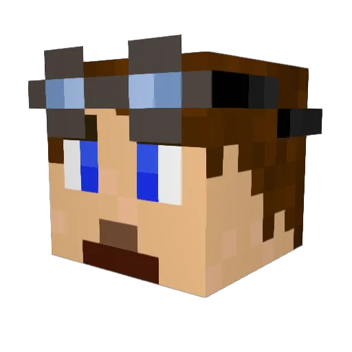 rasnip Minecraft avatar head, 3D render