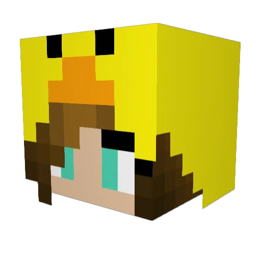 raspberry12 Minecraft avatar head, 3D render