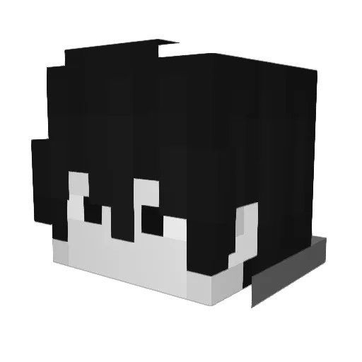 raspma Minecraft avatar head, 3D render