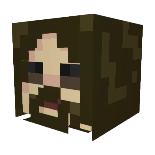 rasputinyo Minecraft avatar head, 3D render