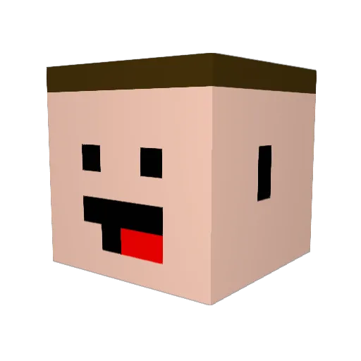 rassahar Minecraft avatar head, 3D render