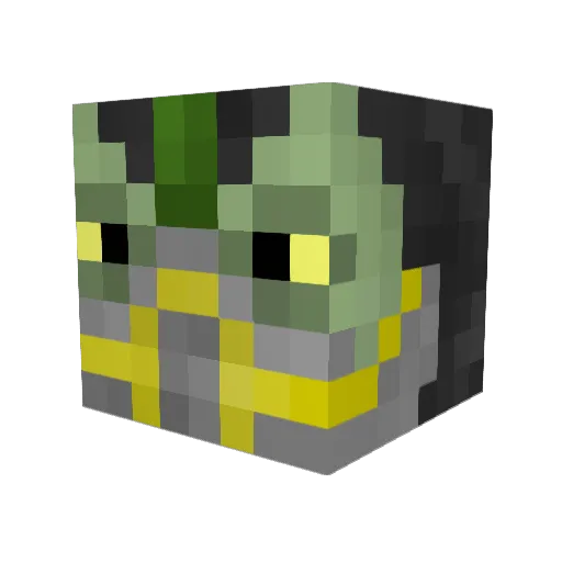 rasta_salamander Minecraft avatar head, 3D render