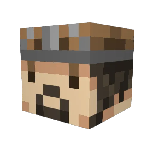 rastanico77 Minecraft avatar head, 3D render