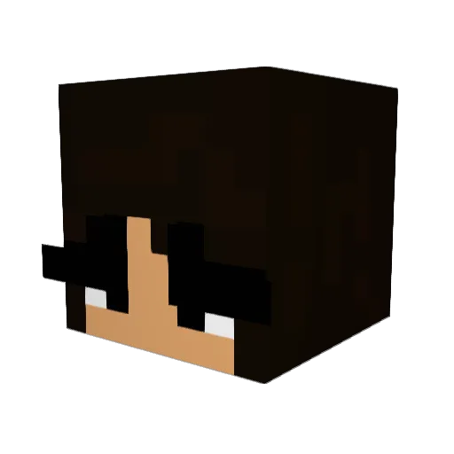 rasteyay Minecraft avatar head, 3D render