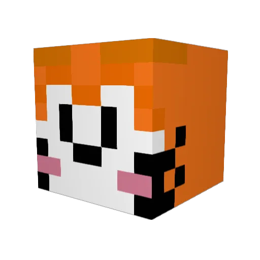 rasukaru Minecraft avatar head, 3D render