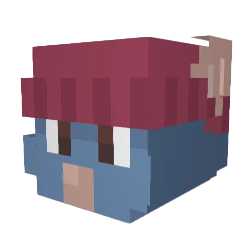 rat1819 Minecraft avatar head, 3D render
