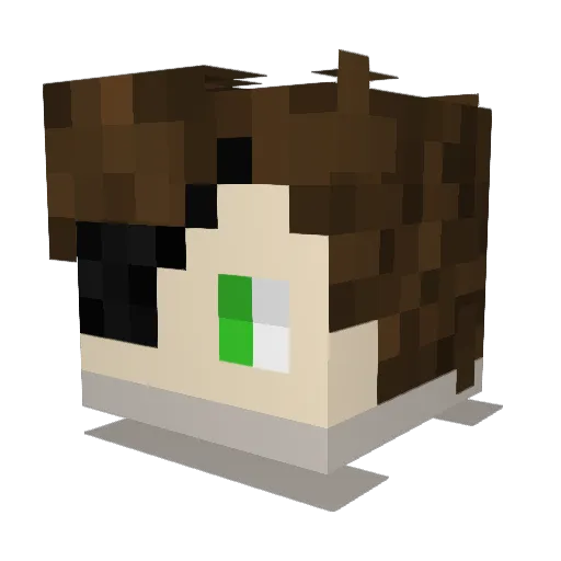rat_stronaut Minecraft avatar head, 3D render