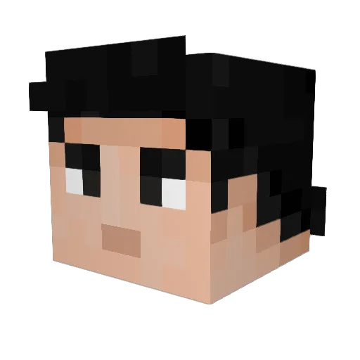 ratagoi Minecraft avatar head, 3D render