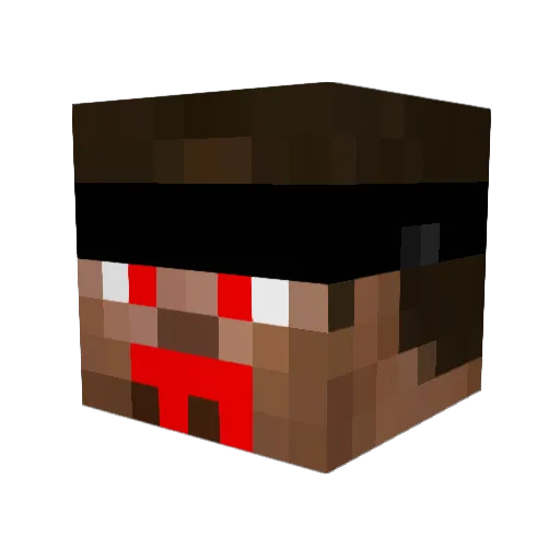ratakatu Minecraft avatar head, 3D render