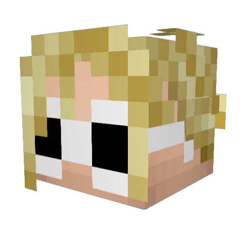 ratake Minecraft avatar head, 3D render