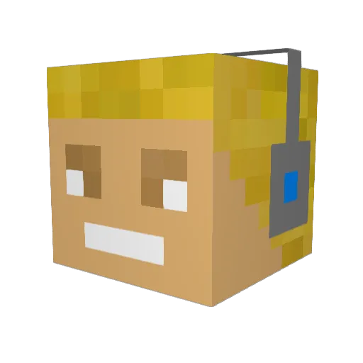 rataphia Minecraft avatar head, 3D render