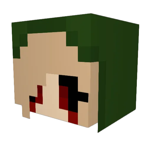 rataria Minecraft avatar head, 3D render
