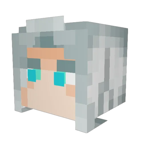 ratataboi Minecraft avatar head, 3D render