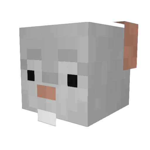 ratatuj_11 Minecraft avatar head, 3D render