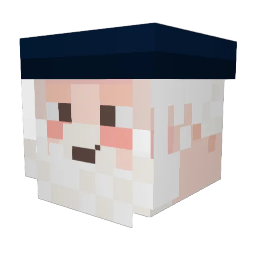 ratbecca Minecraft avatar head, 3D render
